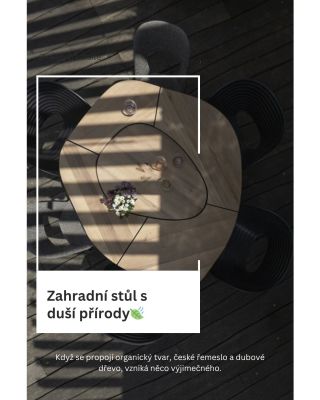 Tento zahradní stůl od ZLESart je nejen funkční, ale i estetickým středobodem vašeho venkovního posezení. Každý kus je...
