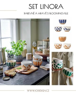 ☀️ Dobré ráno plné barev! Probuďte svůj den s hravým a veselým setem Linora od Bloomingville. 🎨 Každá miska je malý kousek...